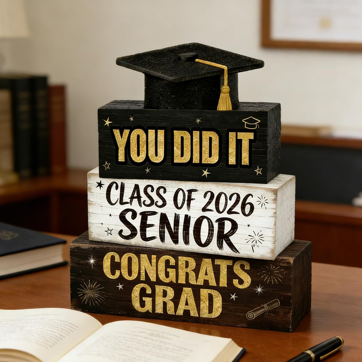 Farmhouse Graduation Cap Block Signs