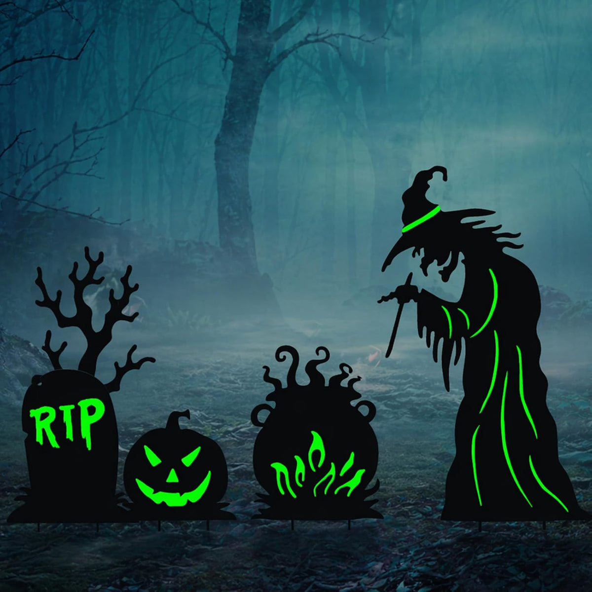 Witch Yard Signs, Set of 3