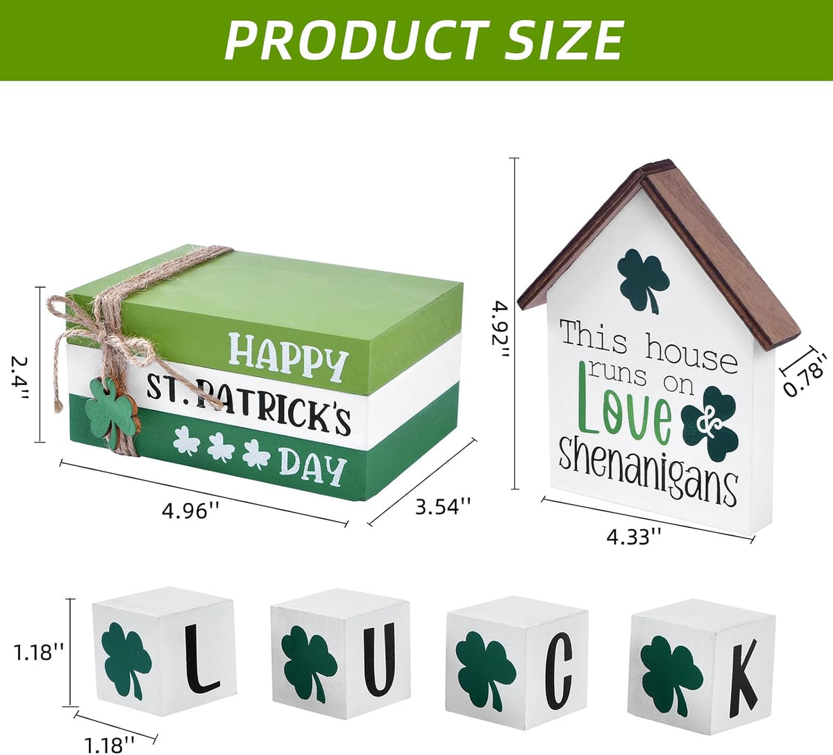 Shamrock Tiered Tray Decor, 7pc Set
