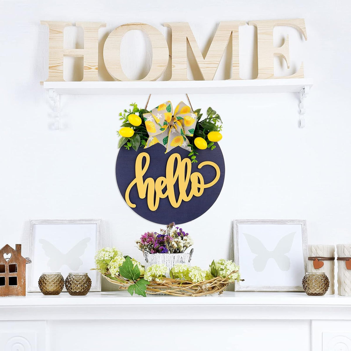 3D Hello Summer Lemon Door Sign