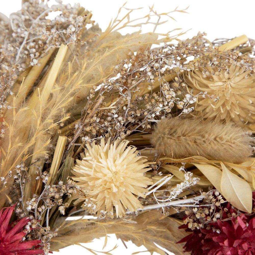 Pampas Grass and Dried Fall Harvest Floral Wreath