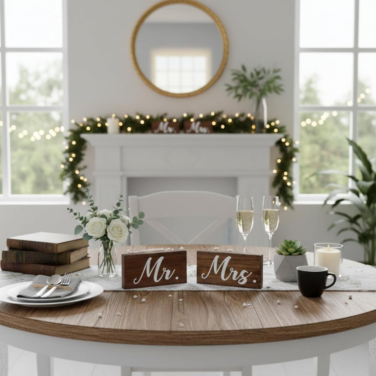 Rustic Mr and Mrs Sweetheart Table Sign