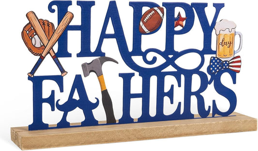 Metal Happy Father'S Day Table Sign
