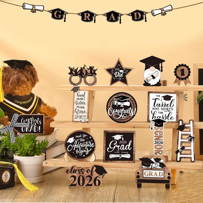 Graduation Tiered Tray Decor, 27Pc Set