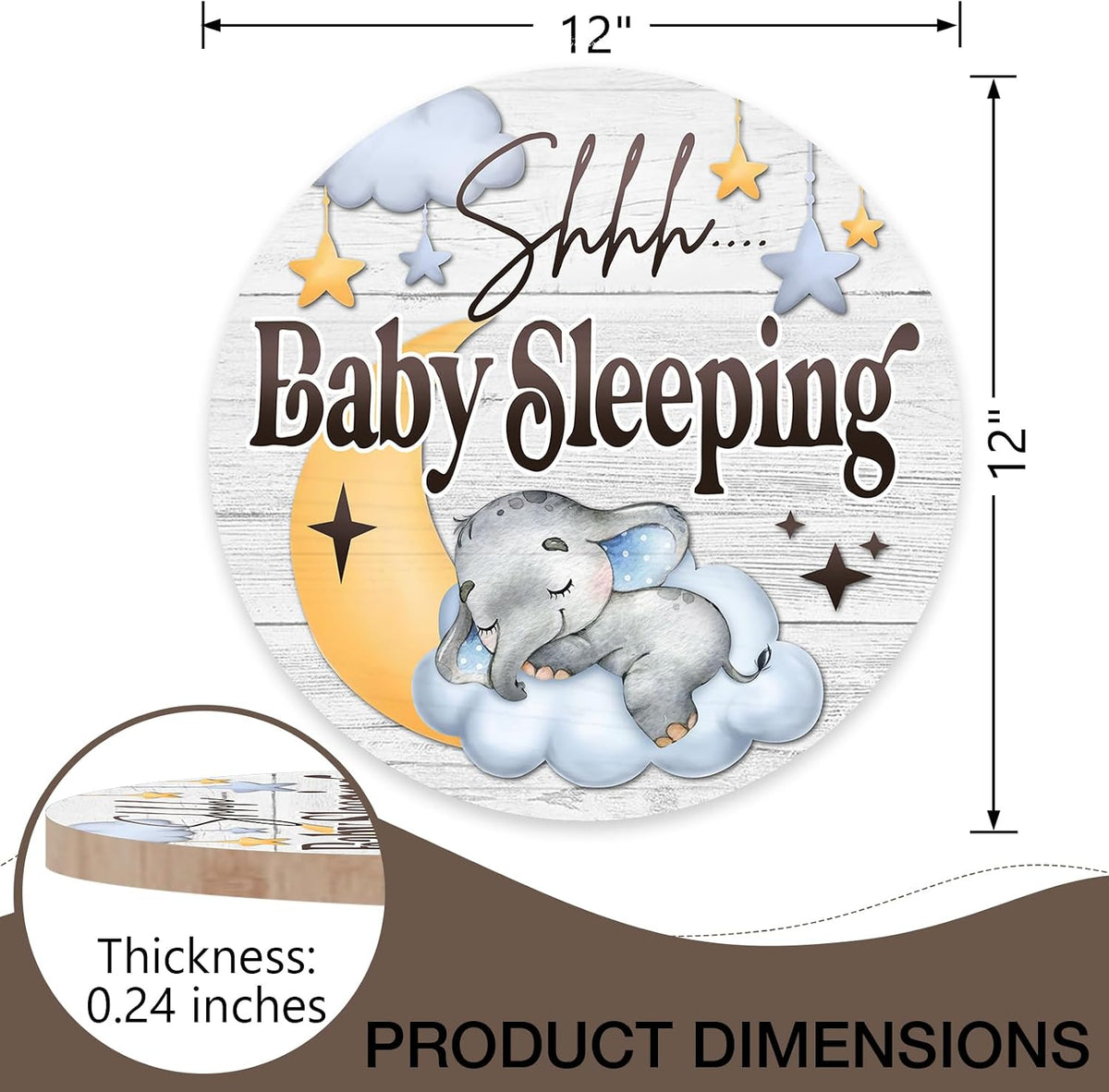 Shhh Baby Sleeping Door Sign