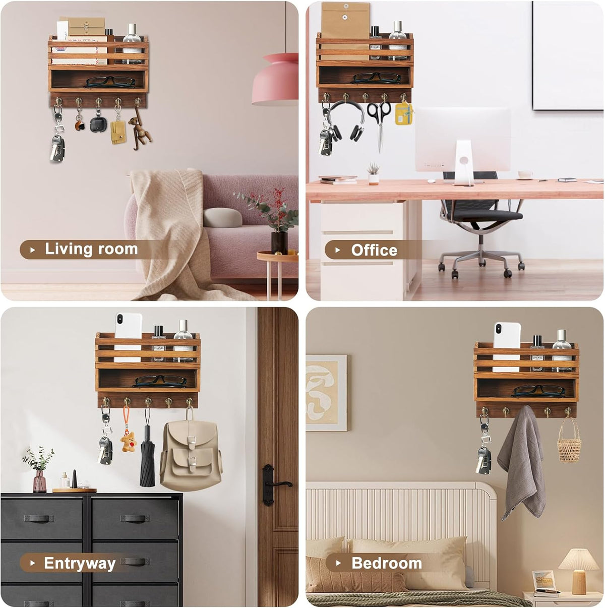 Mail & Key Organizer, Wall Mount