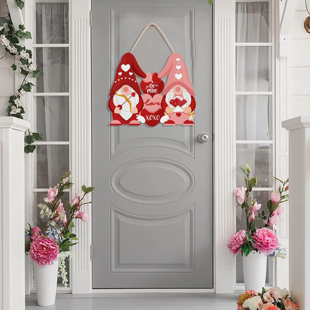 Valentine'S Gnome Door Wreath Decor