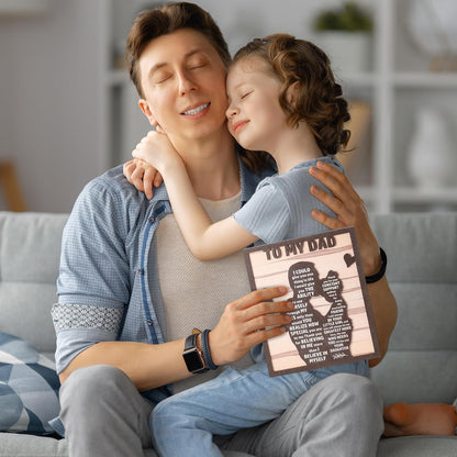 Wooden Silhouette Best Dad Sign