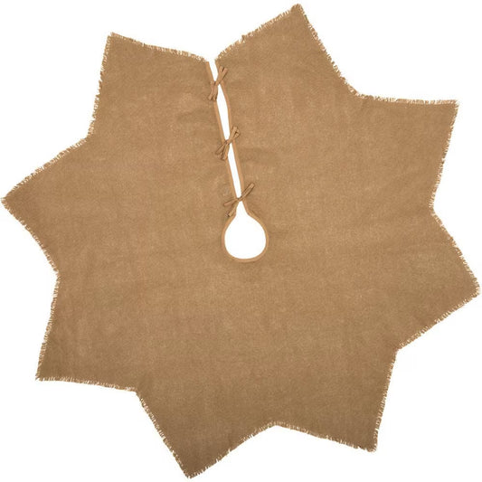 Burlap Farmhouse Christmas Tree Skirt, 48 In.