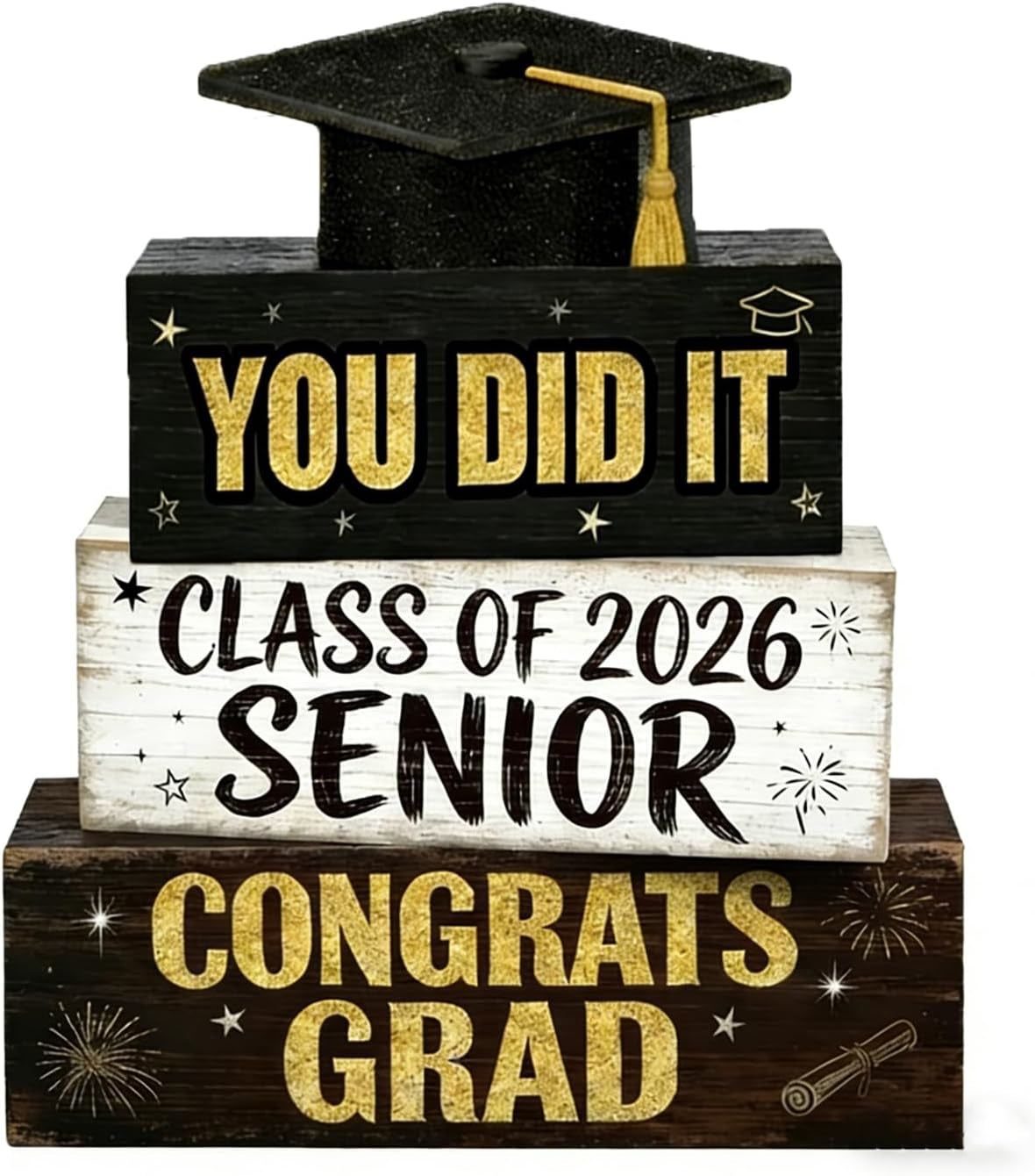 Farmhouse Graduation Cap Block Signs