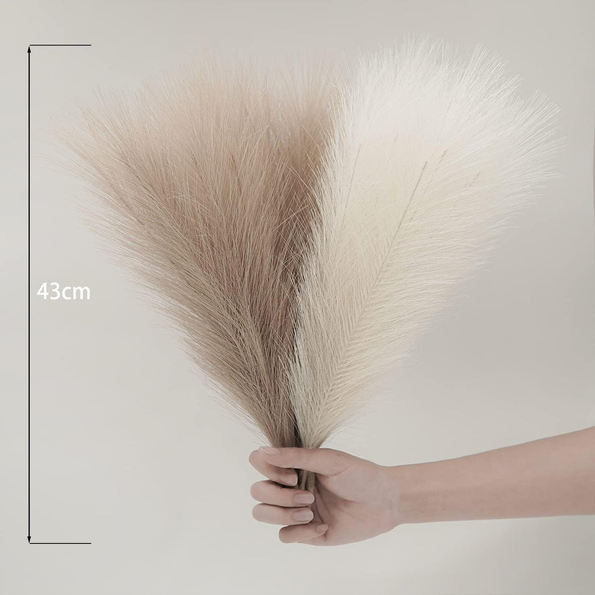 Faux Pampas Grass Decor, 6 Stems