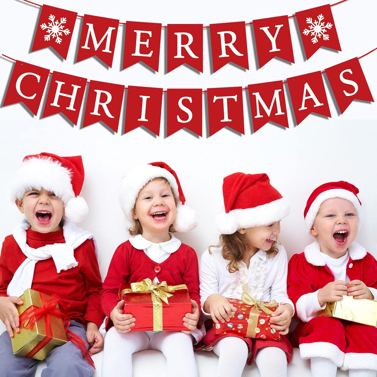 Merry Christmas Fireplace Banner Sign