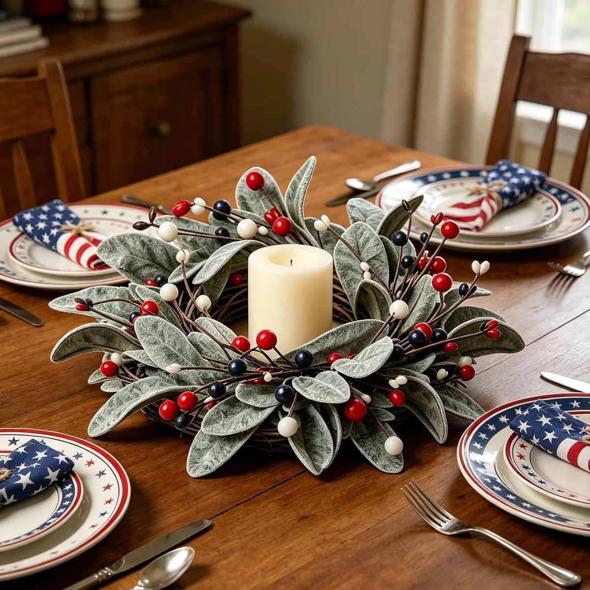 Patriotic Mini Wreaths, Set of 4
