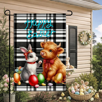 Welcome Easter Garden Flag, Bunny & Flowers