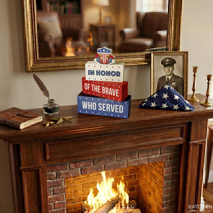 Patriotic Table Centerpiece Signs, Pack of 4