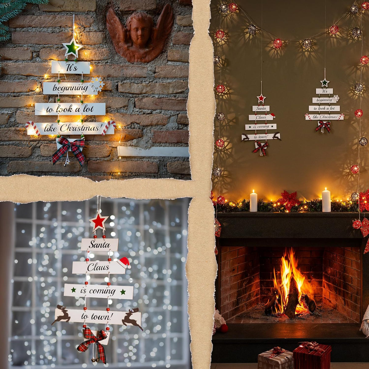 Wooden Hanging Christmas Wall/Door Decor