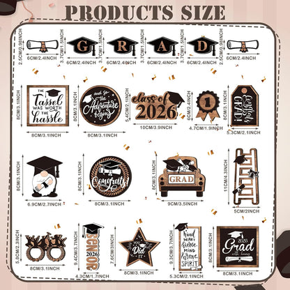 Graduation Tiered Tray Decor, 27Pc Set