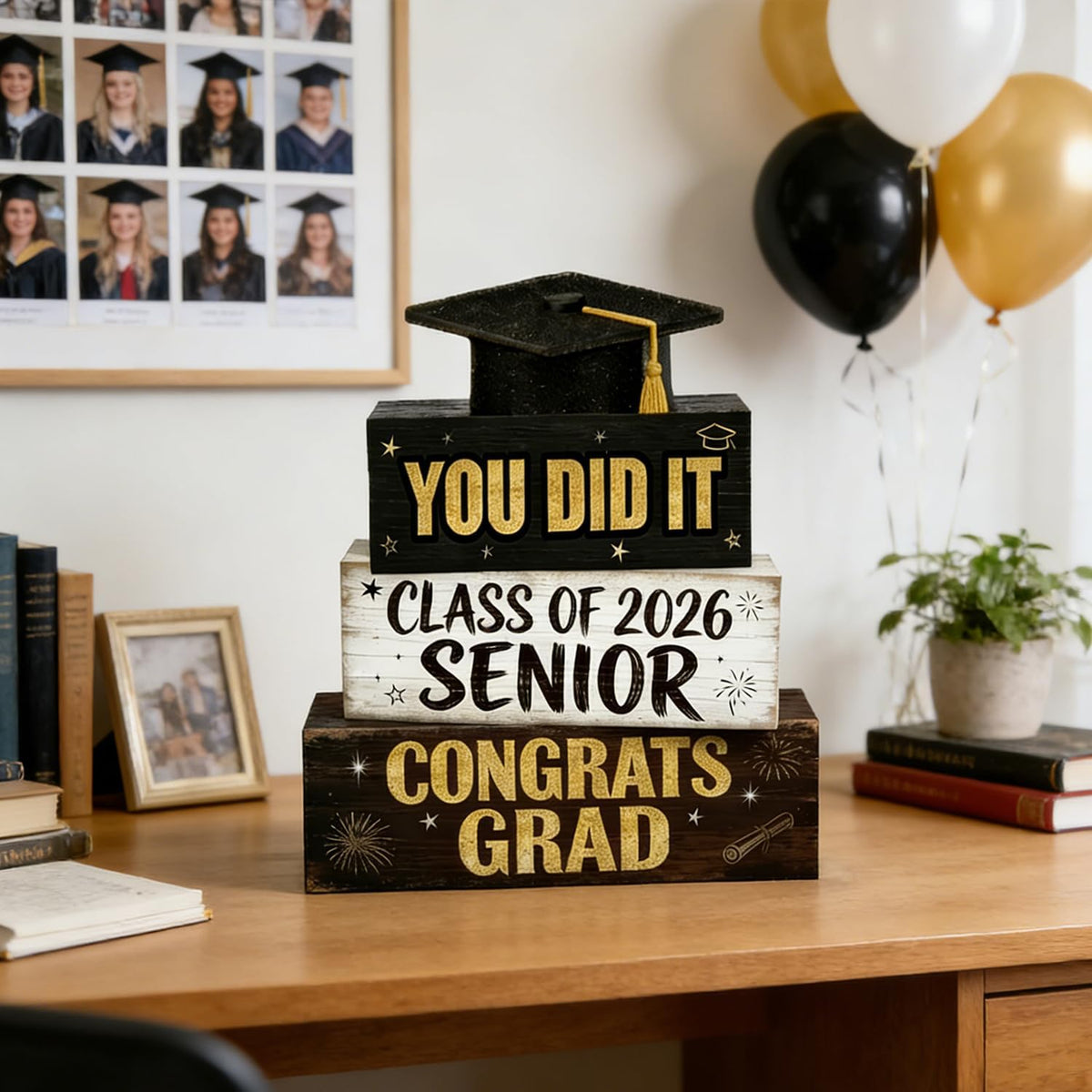 Farmhouse Graduation Cap Block Signs