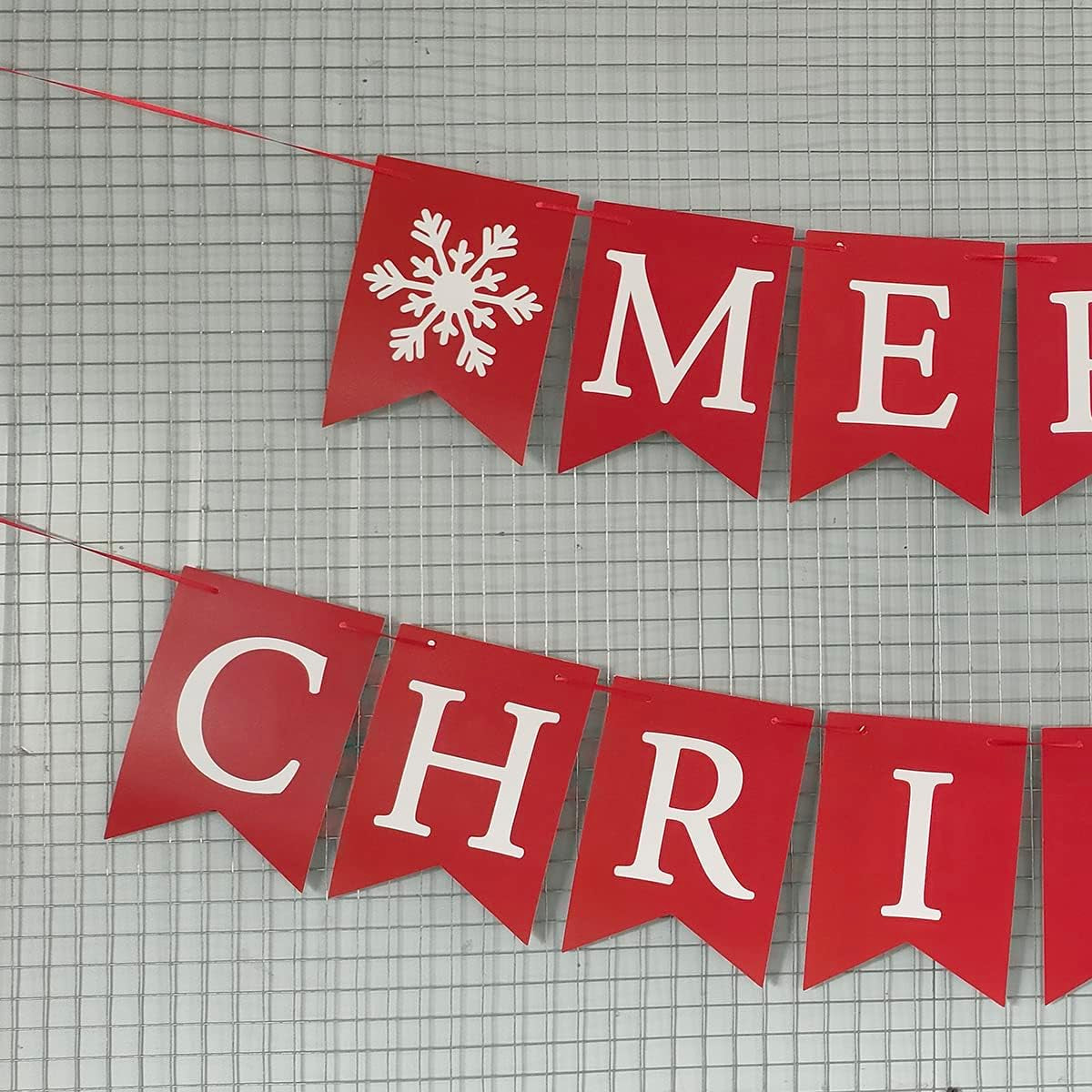 Merry Christmas Fireplace Banner Sign