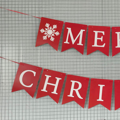 Merry Christmas Fireplace Banner Sign
