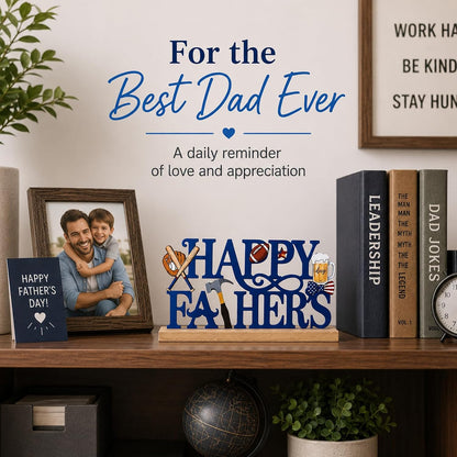 Metal Happy Father'S Day Table Sign