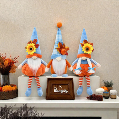 Thanksgiving Gnomes Plush Decor, 3 Pack