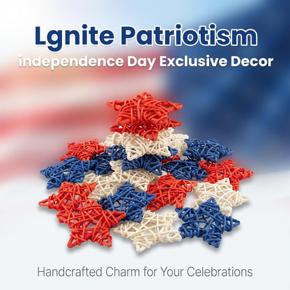 Rattan Star Garland, 21Pc