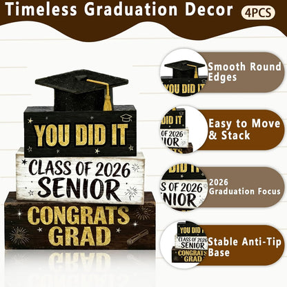 Farmhouse Graduation Cap Block Signs