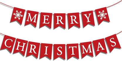 Merry Christmas Fireplace Banner Sign