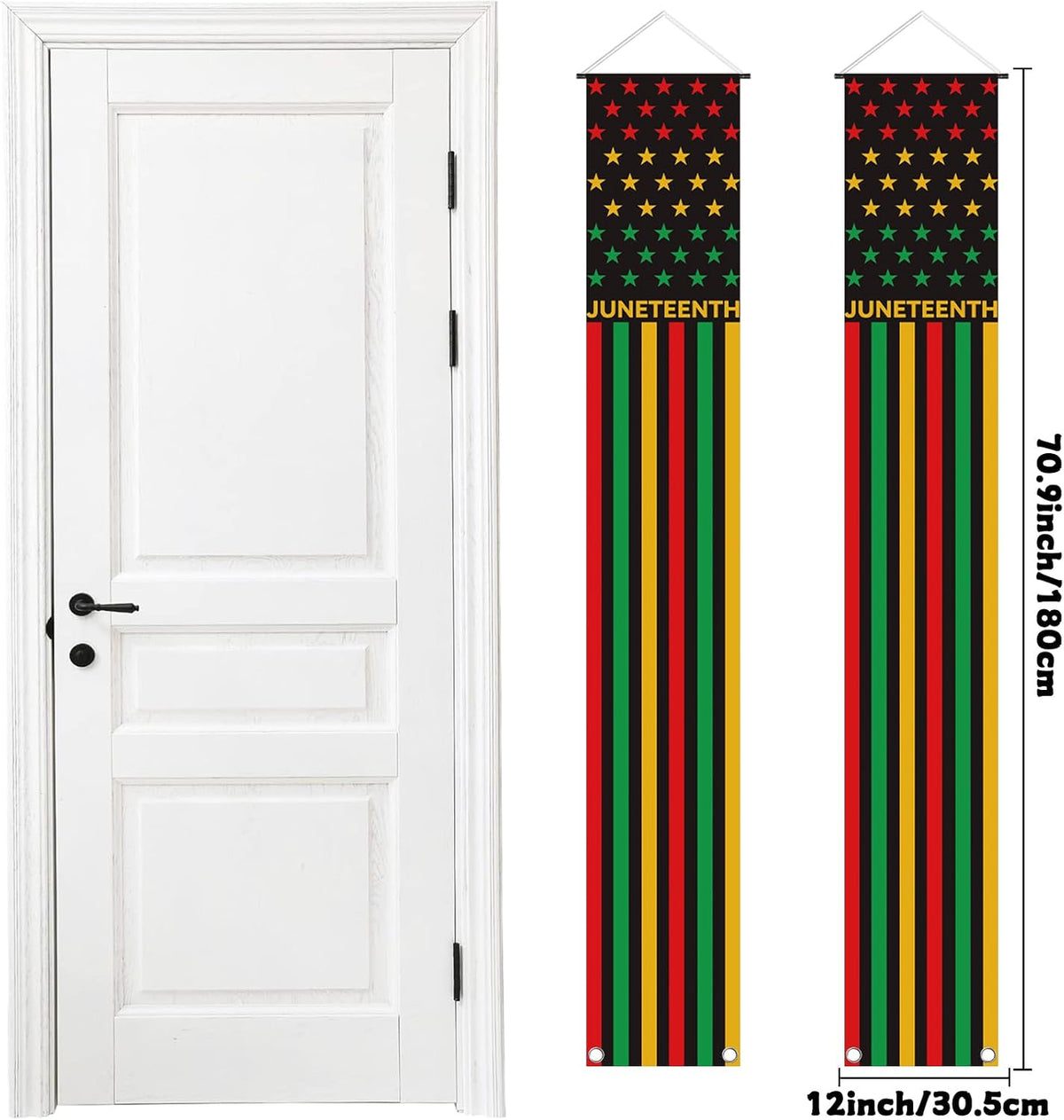 Happy Juneteenth Porch Banner, 2Pc