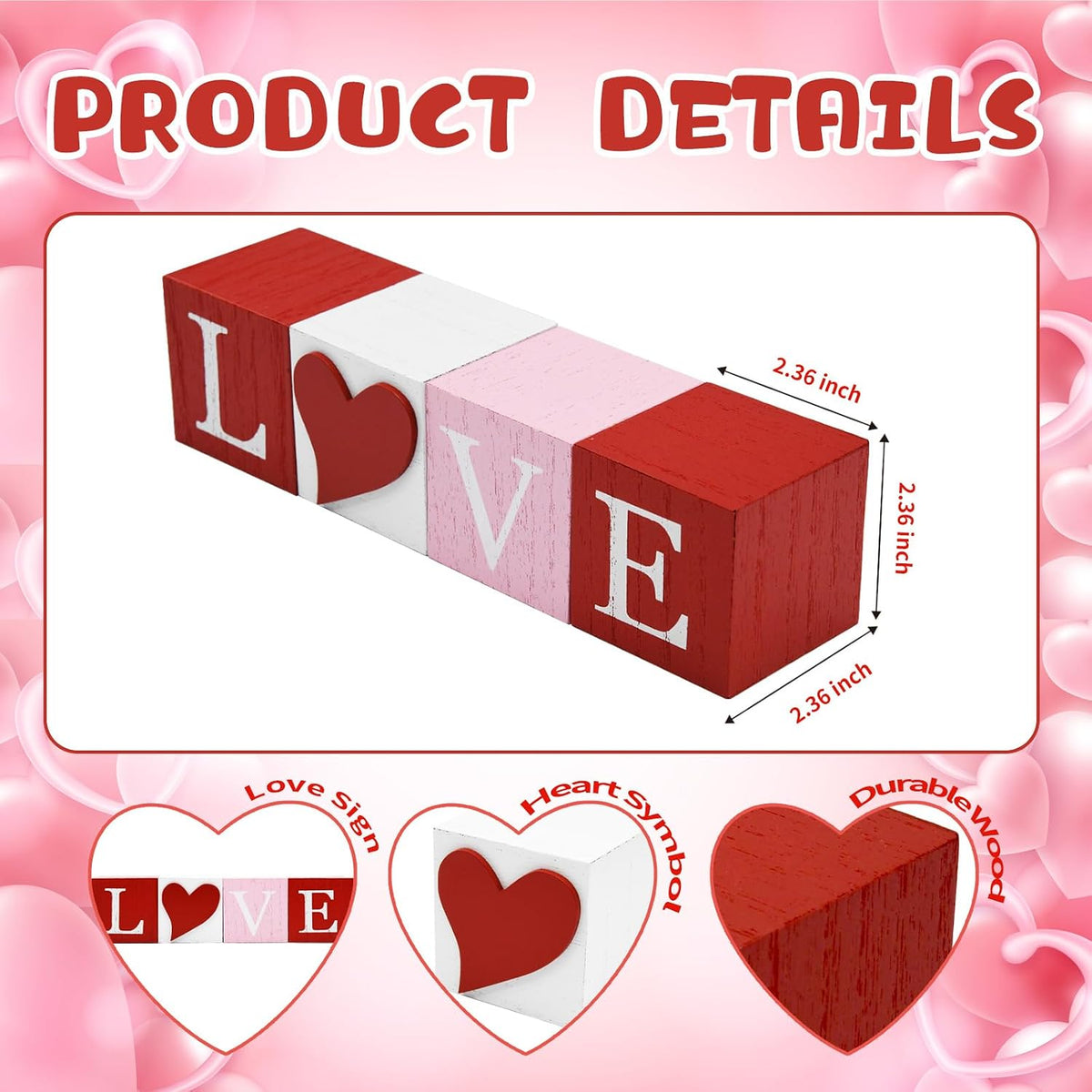 3D Heart Wooden Sign