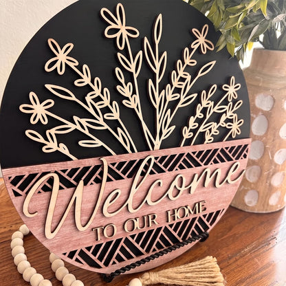 Welcome to Our Home Wreath Sign