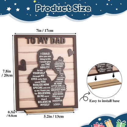 Wooden Silhouette Best Dad Sign