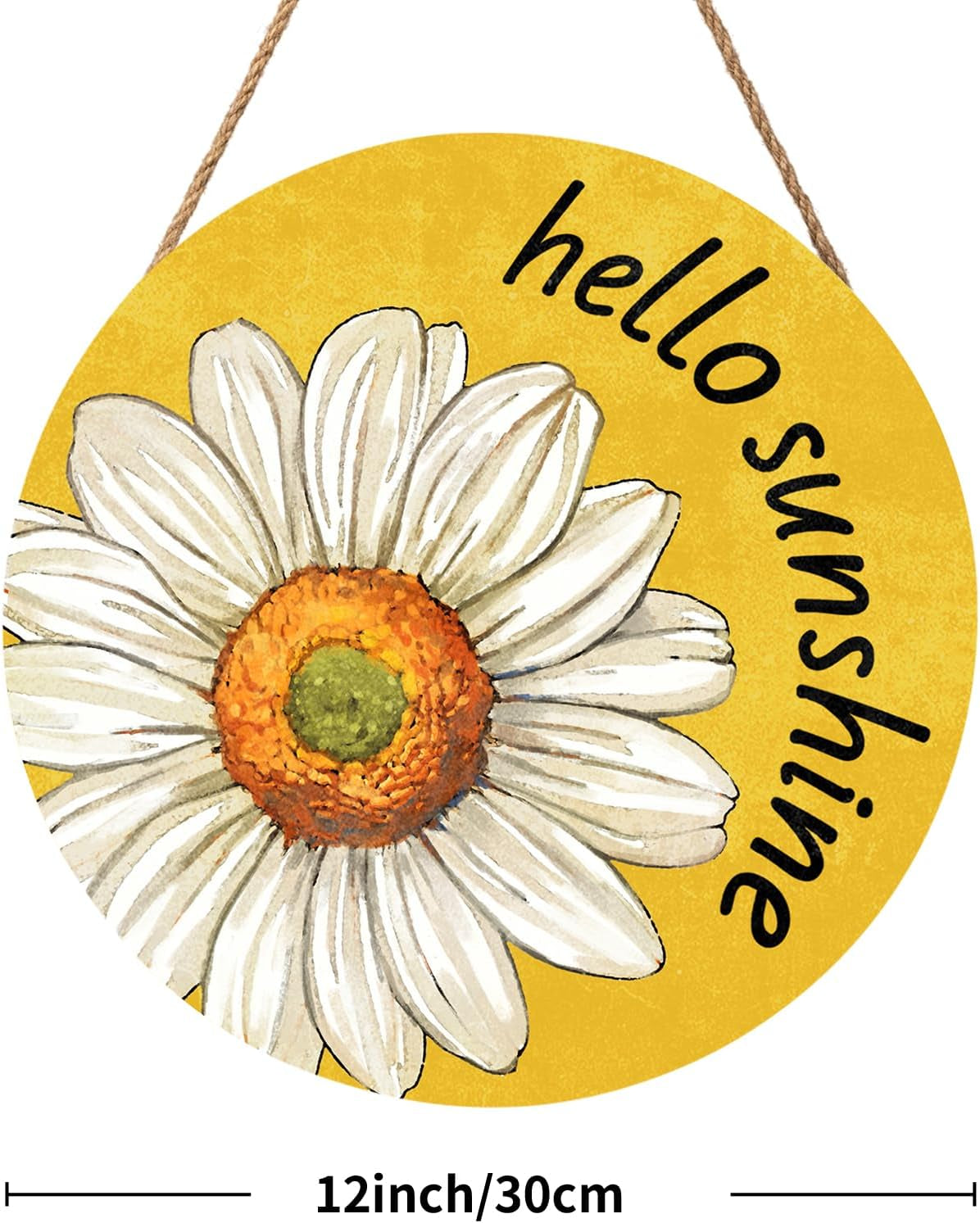 Hello Sunshine Daisy Door Sign