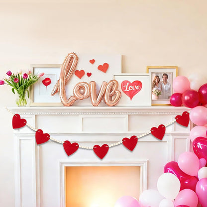 Wooden Bead Garland with Felt Bunny Banner