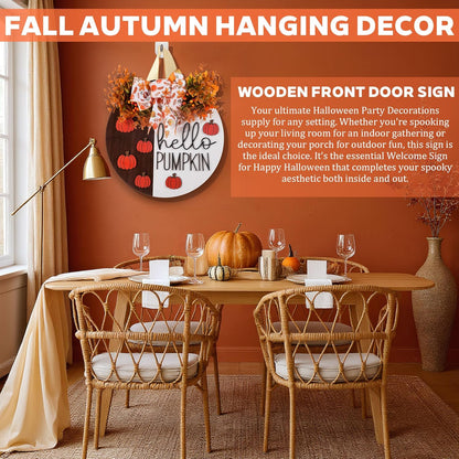Hello Pumpkin Wreath Sign