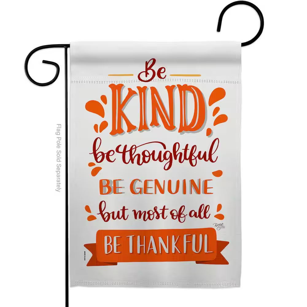 13 In. X 18.5 In. Be Thanksful Garden Flag Double-Sided Fall Decorative Vertical Flag