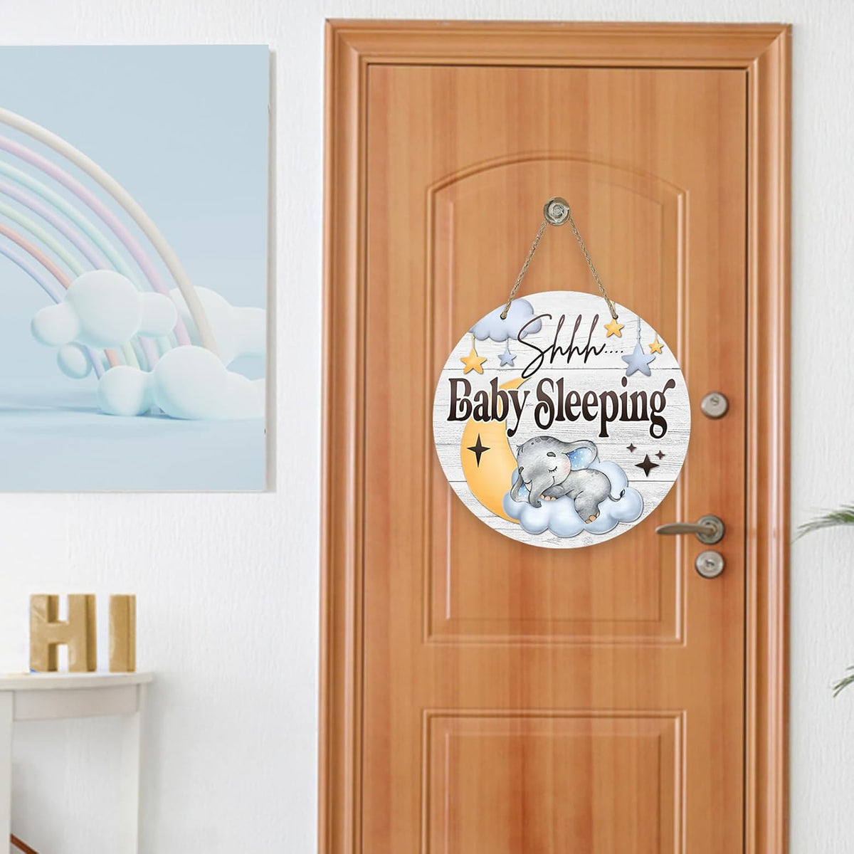 Shhh Baby Sleeping Door Sign