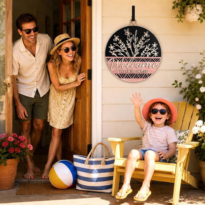 Welcome to Our Home Wreath Sign