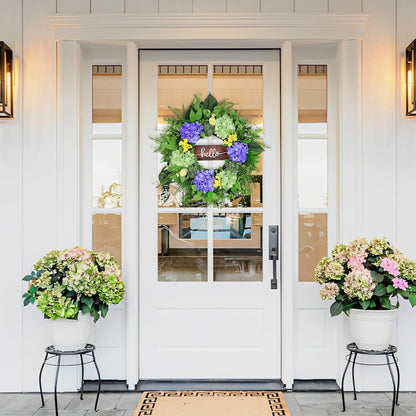 Greenery Hydrangea Spring Wreath, 24"