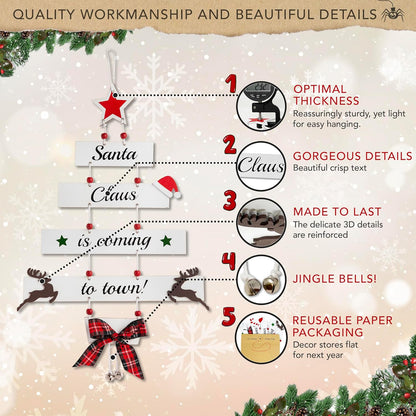 Wooden Hanging Christmas Wall/Door Decor