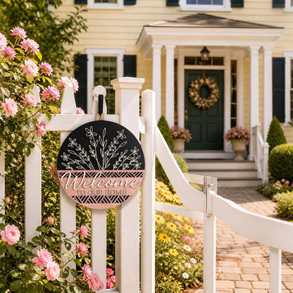 Welcome to Our Home Wreath Sign