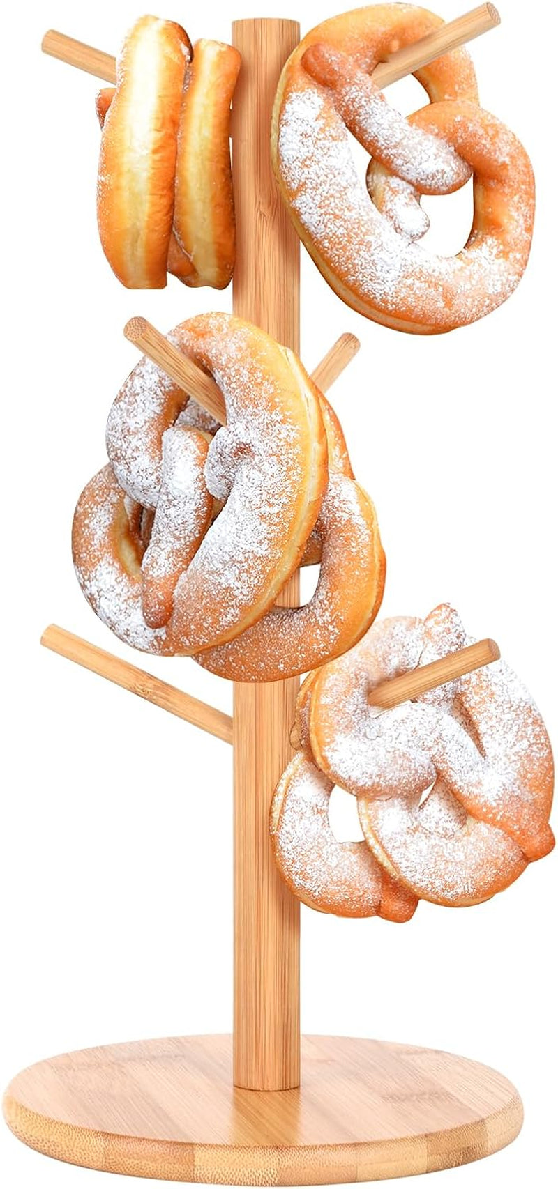 Wooden Pretzel Holder Stand