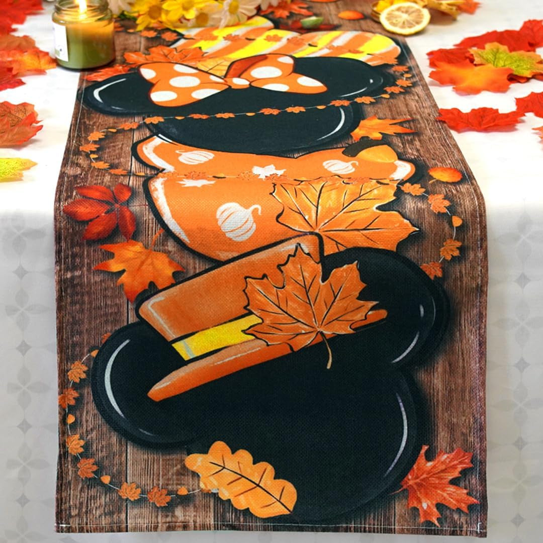 Autumn Mouse Table Runner - Fall Harvest Thanksgiving Decor
