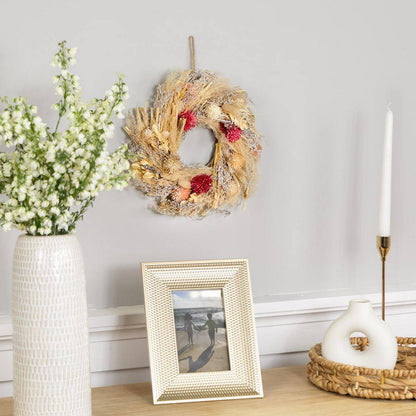 Pampas Grass and Dried Fall Harvest Floral Wreath