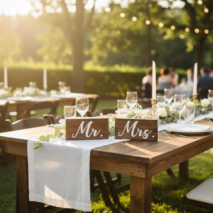 Rustic Mr and Mrs Sweetheart Table Sign