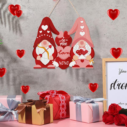 Valentine'S Gnome Door Wreath Decor