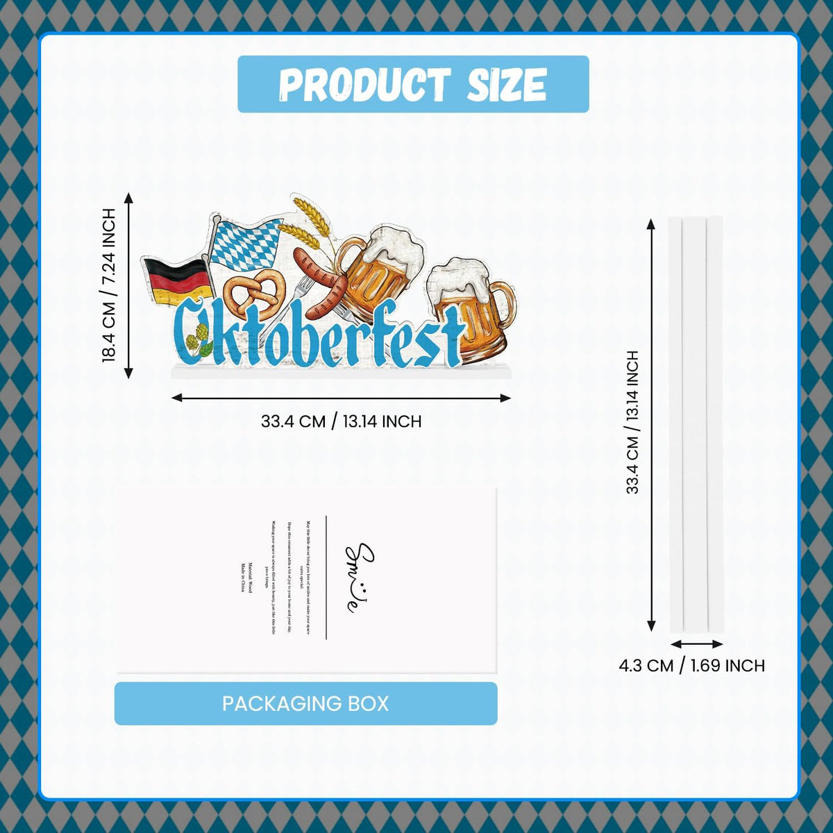 Oktoberfest Wooden Standing Decor, Tiered Tray Signs
