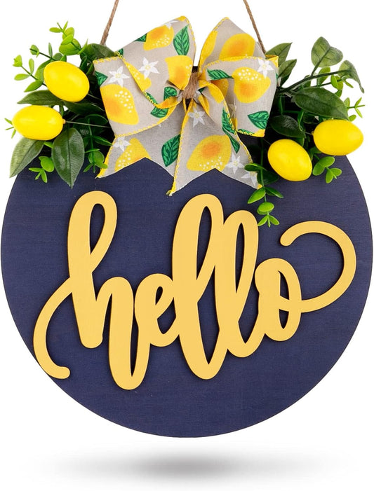 3D Hello Summer Lemon Door Sign
