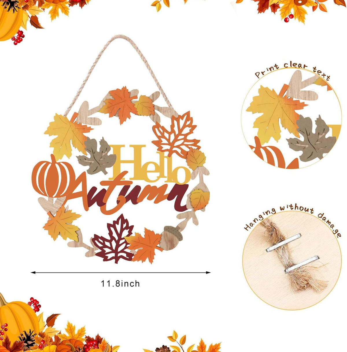 Hello Fall Wreath Sign
